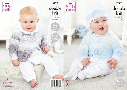 Cardigans and Hat: Knitted in Baby Pure DK 5777