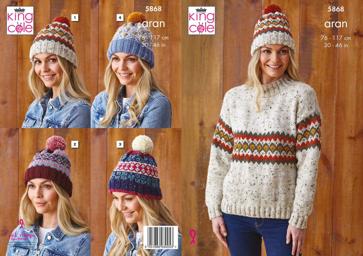 Sweater & Hats Knitted in Fashion Aran 5868
