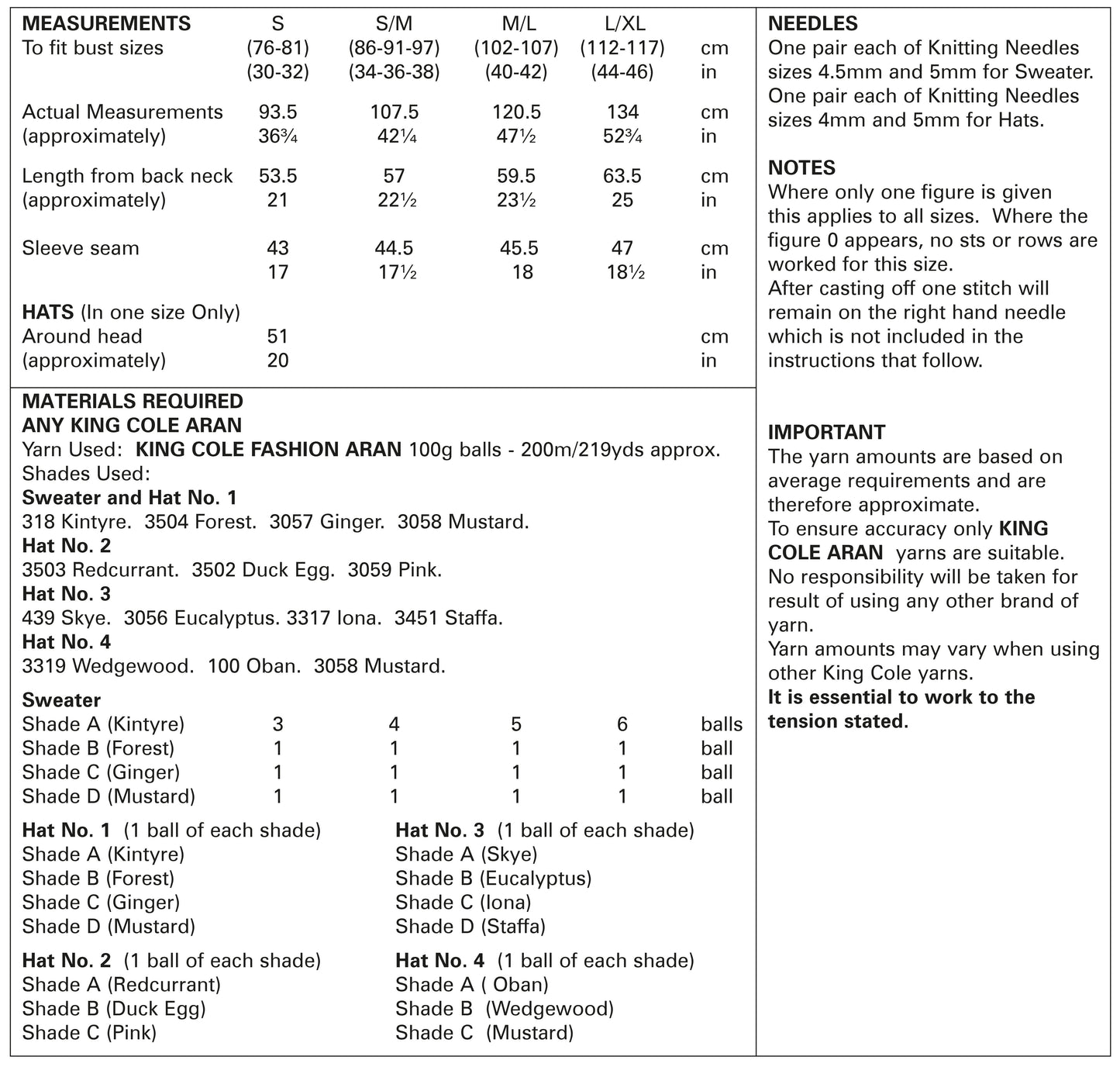 Sweater & Hats Knitted in Fashion Aran 5868