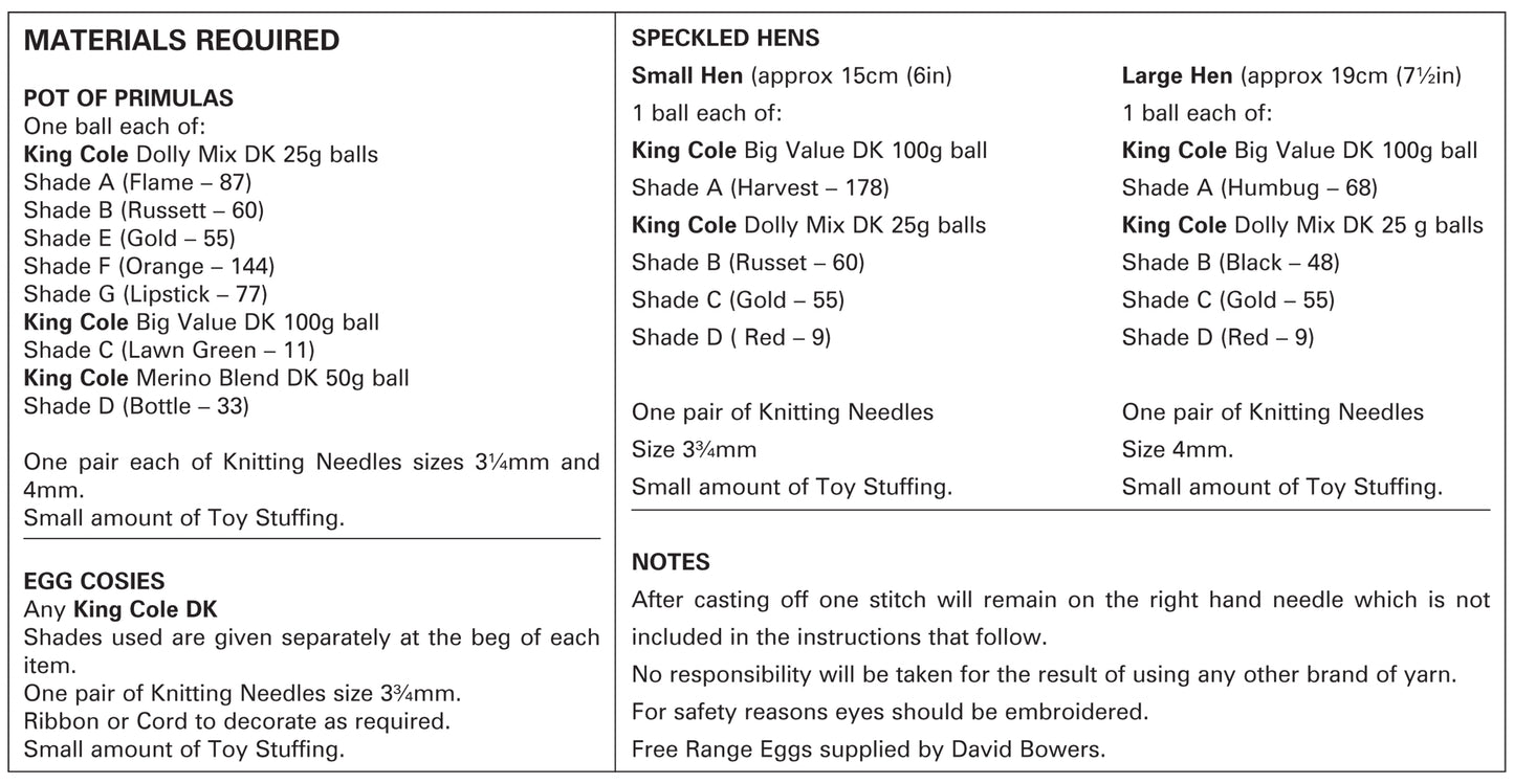 Spring Collection Knitted with Dollymix DK 9000