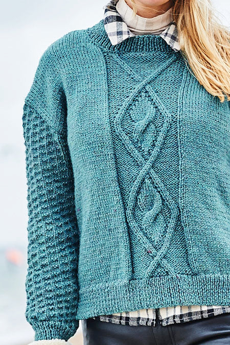 Stylecraft Pattern 9874 - Highland Heathers Aran Sweater & Slipover