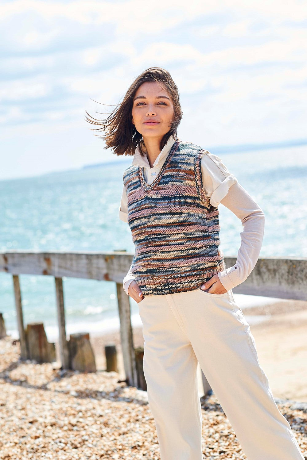 Stylecraft Pattern 10097 Chunky - For the Love of Stripes Cardigan & Tank Top