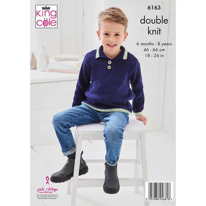 King Cole Sweater & Hoodie Knitted in DK Pattern 6163