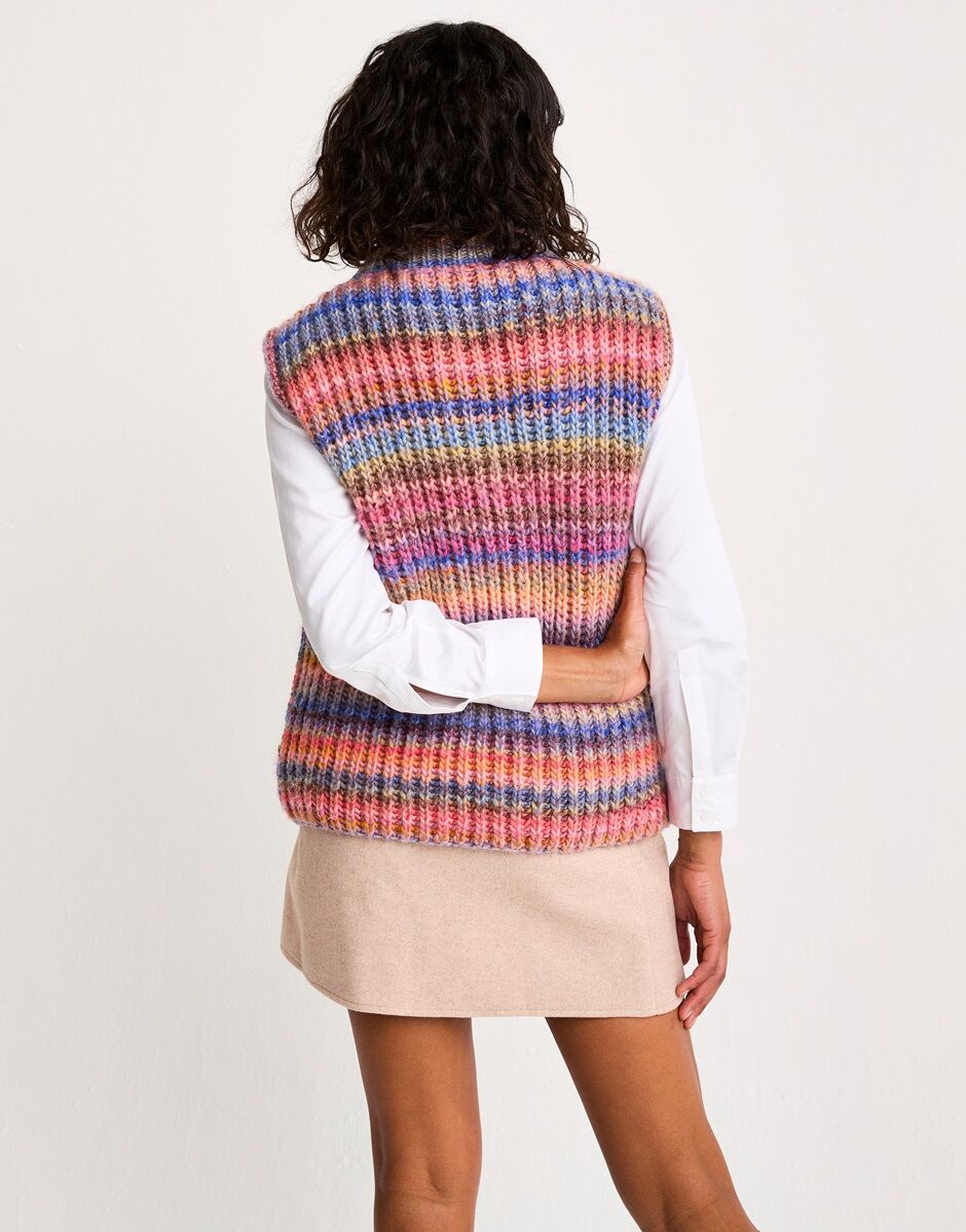 Sirdar BENEATH THE SURFACE VEST KNITTING PATTERN IN JEWELSPUN WITH WOOL CHUNKY 10804