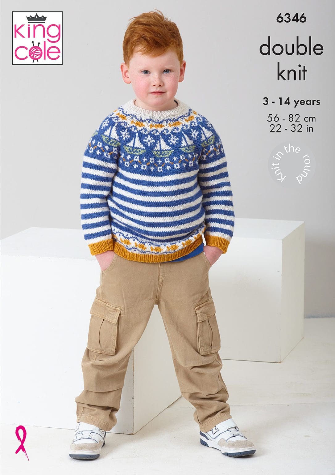 Fairisle Sweaters knitted in Merino Blend DK
King Cole Pattern 6346