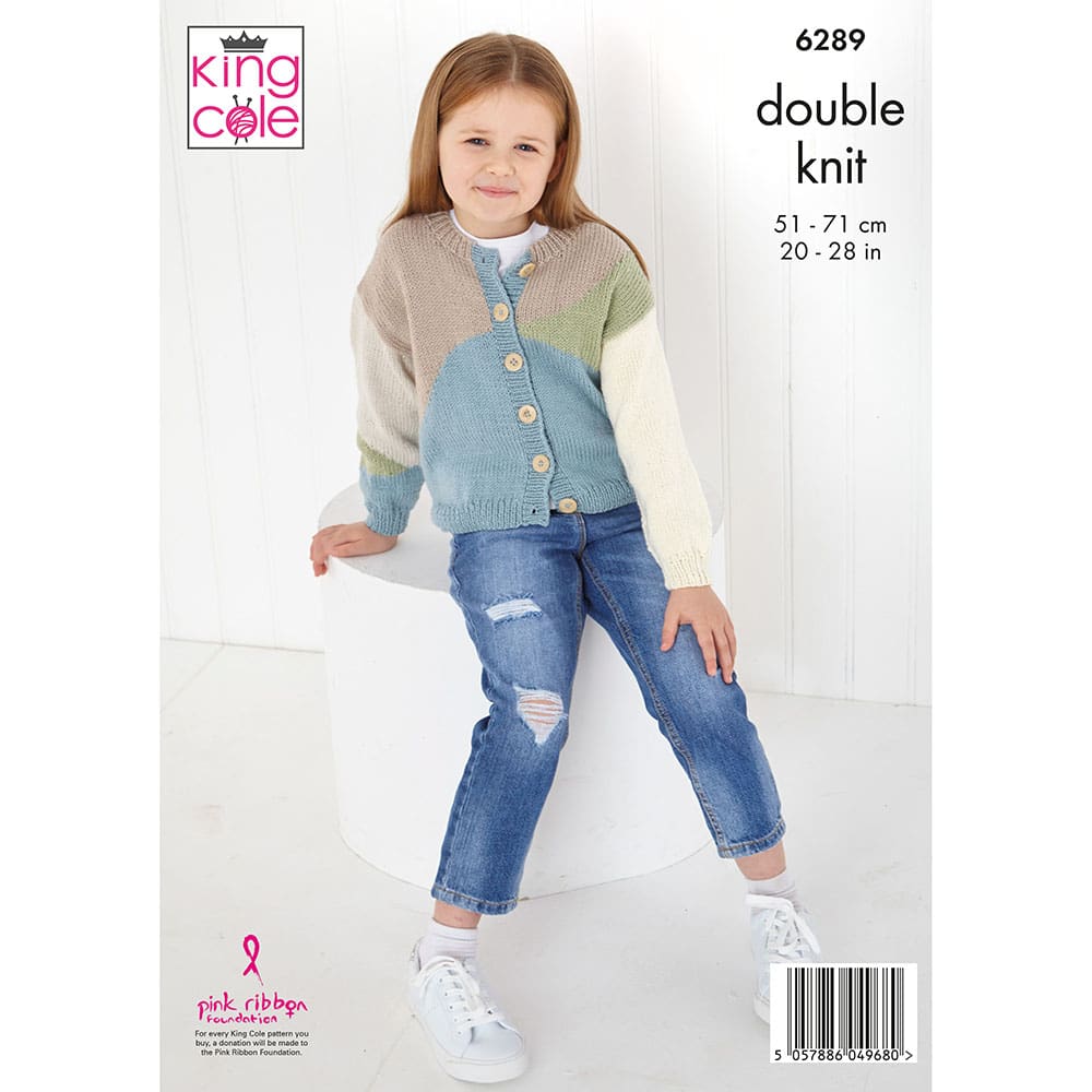Sweater and Cardigan knitted in Comfort Baby DK
King Cole Pattern 6289