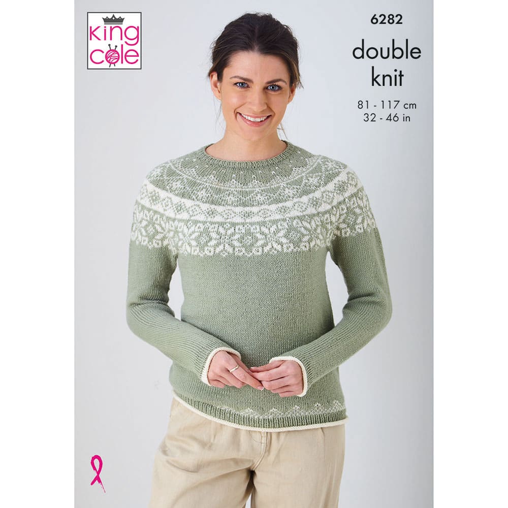 Sweaters knitted in Merino Blend DK 50g
King Cole Pattern 6282