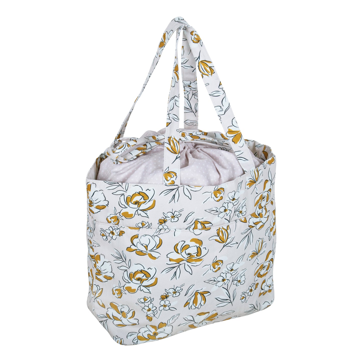 Craft Bag with Drawstring: Spring Floral