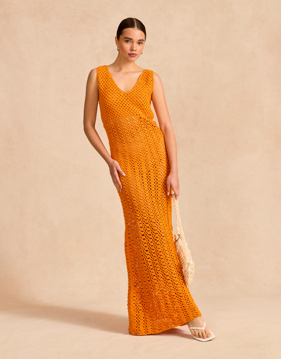 SLINKY SUNDOWN MAXI DRESS CROCHET PATTERN IN SIRDAR STORIES 10829