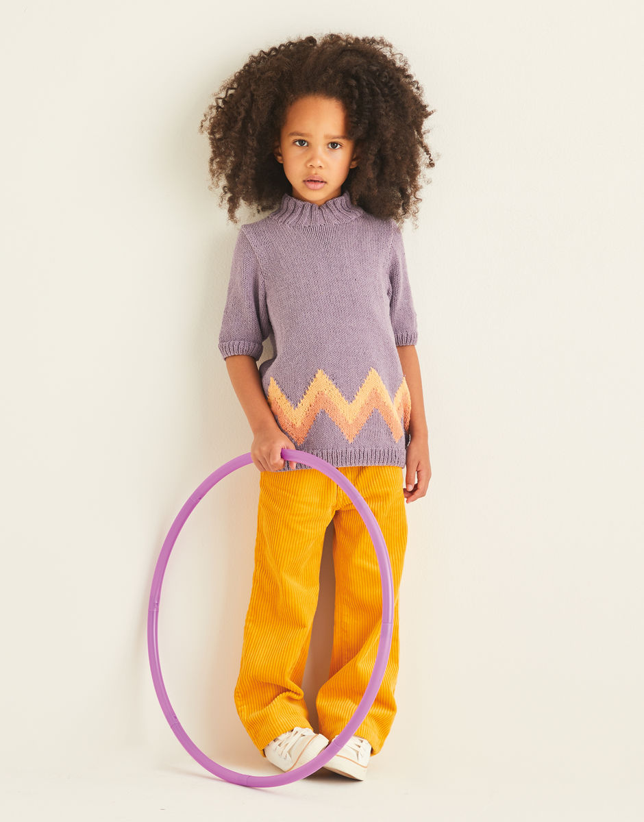 KIDS ZIGZAG SWEATER DK Age 3-7 years 2545