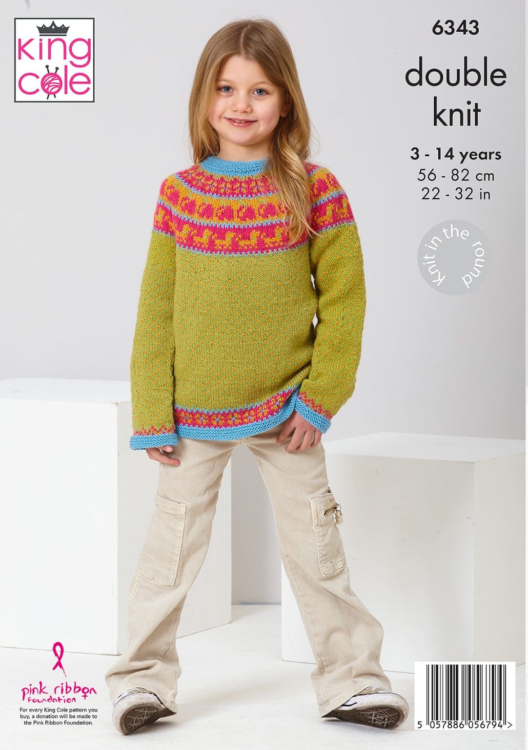 Fairisle Sweaters knitted in Merino Blend DK
King Cole Pattern 6343