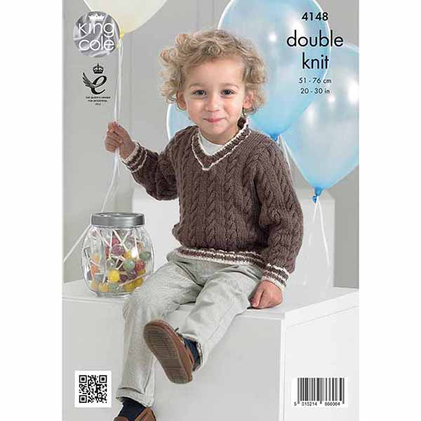 Slipover and Sweaters Knitted with Comfort DK
King Cole Pattern 4148