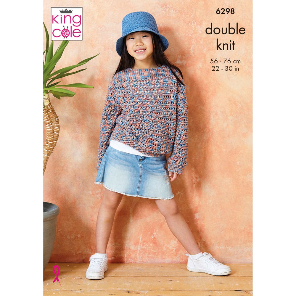 Child’s Sweaters knitted in Cottonsoft Crystal DK
King Cole Pattern 6298