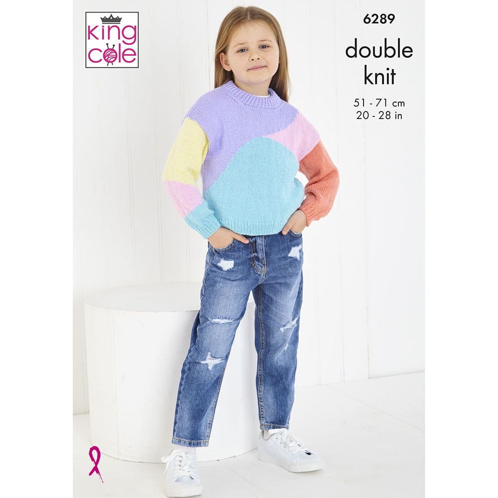 Sweater and Cardigan knitted in Comfort Baby DK
King Cole Pattern 6289