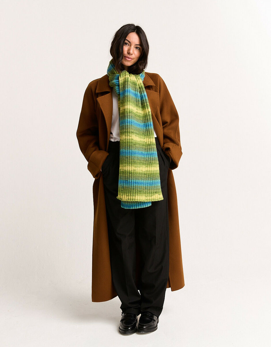 RIBBED SCARF & BEANIE KNITTING PATTERN IN HAYFIELD SPIRIT DK 10797