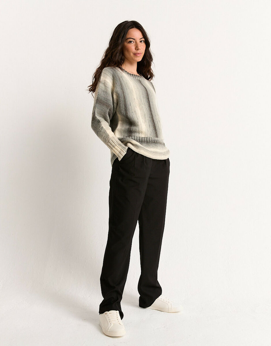 DEEP RIB BOXY SWEATER KNITTING PATTERN IN HAYFIELD SPIRIT DK