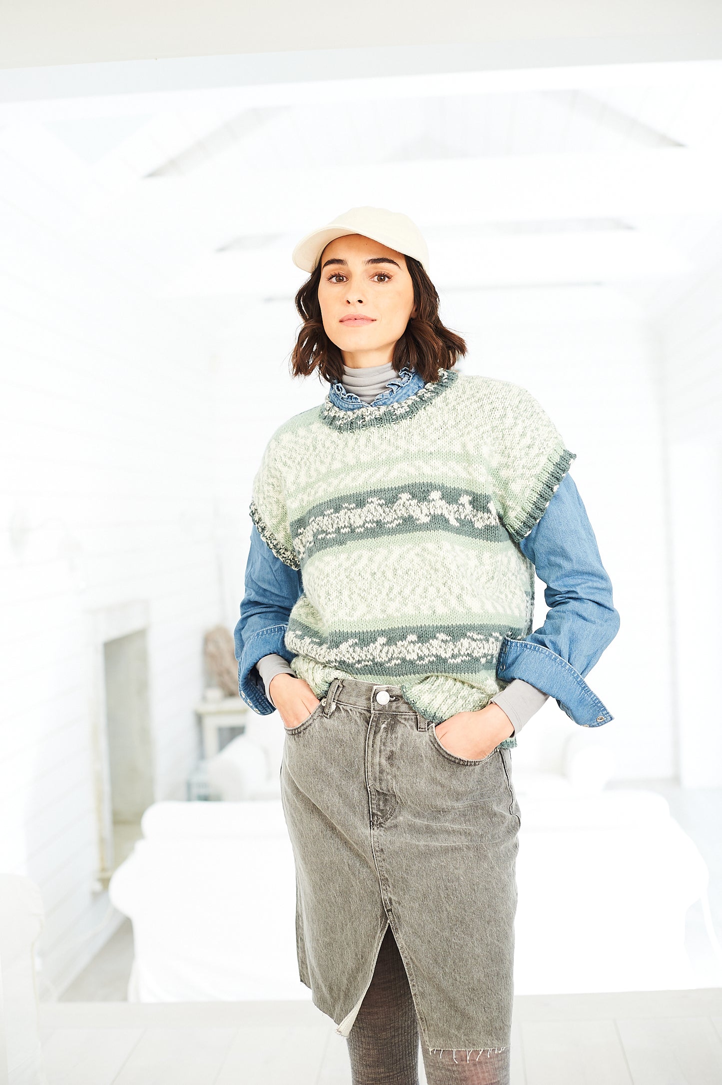 Stylecraft Pattern 10075 - Easy Fair Isle Effect Tank Tops & Snood Aran