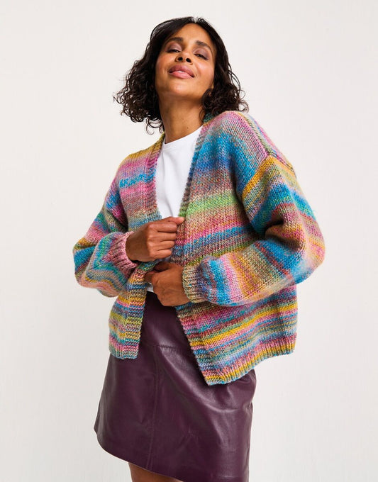 Sirdar HEALING CRYSTAL CARDIGAN KNITTING PATTERN IN JEWELSPUN WITH WOOL CHUNKY 10801