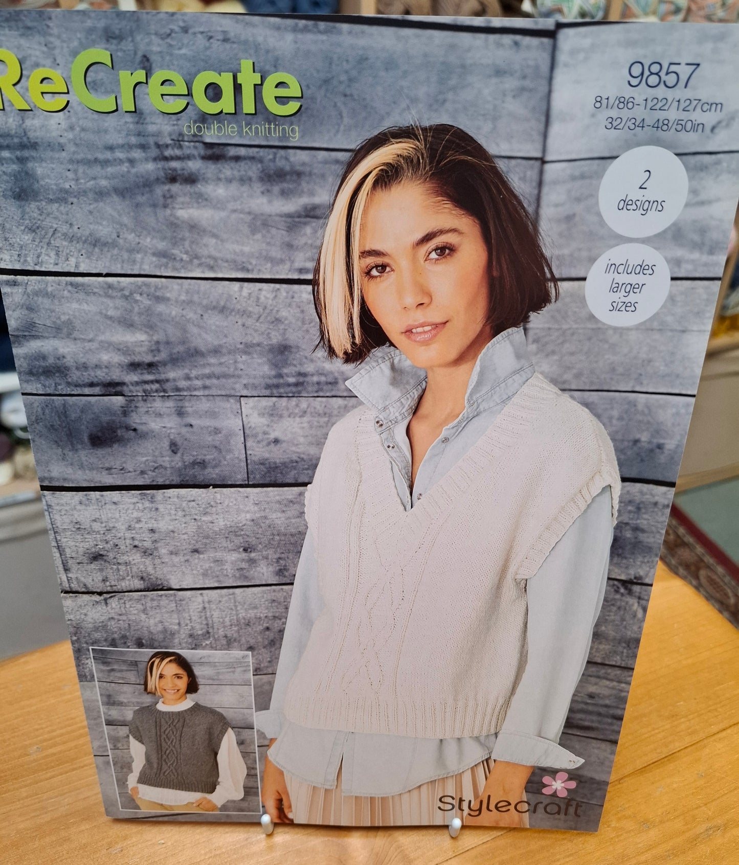 Stylecraft ReCreate Tank Top knitting kit.