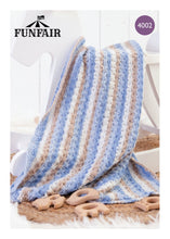 Load image into Gallery viewer, Stripey Moss Stitch Cot Blanket
