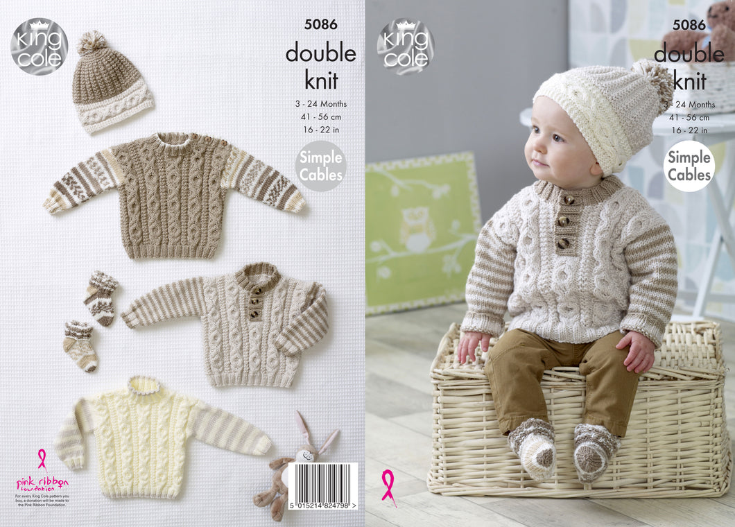 Sweaters, Hats & Socks Knitted in Cherish & Cherished DK 5086