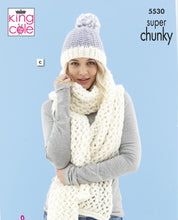 Load image into Gallery viewer, Super Chunky Hat and Scarf set 5530
