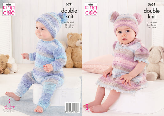 Baby Set Knitted in Beaches DK 5631