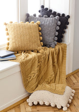 Load image into Gallery viewer, Throw &amp; Cushion Covers Knitted in Forest Aran 5661
