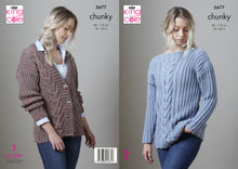 Load image into Gallery viewer, Sweater &amp; Cardigan Knitted in Big Value Poplar Chunky 5677
