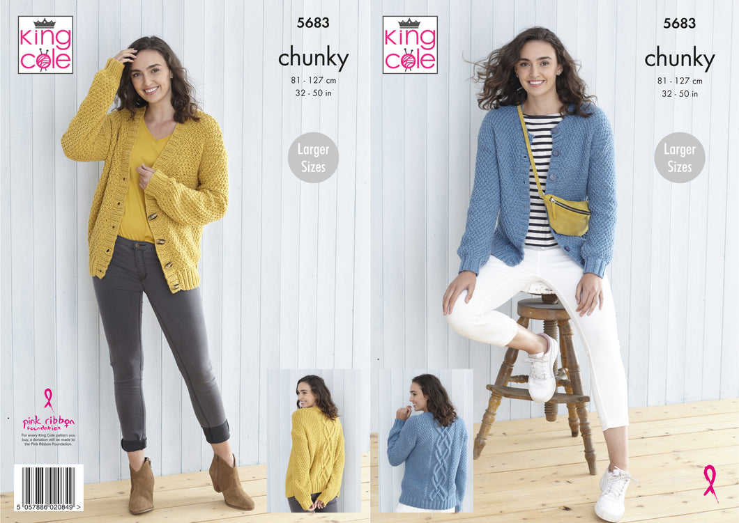 Cardigans Knitted in Subtle Drifter Chunky 5683