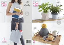 Load image into Gallery viewer, Plant Pot Cover, Tablet Cover, Tea Cozy and Bag Knitted in Ultra Soft DK 5694
