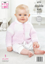 Load image into Gallery viewer, Round and V Neck Cardigans: Knitted in Baby Pure DK 5773

