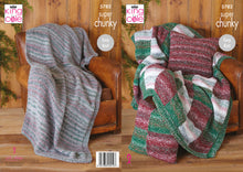 Load image into Gallery viewer, Blanket &amp; Bed Runner Knitted in Christmas Super Chunky 5782
