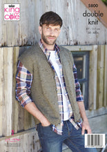 Load image into Gallery viewer, Waistcoat &amp; Tank Knitted in Homespun DK 5800
