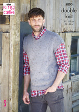 Load image into Gallery viewer, Waistcoat &amp; Tank Knitted in Homespun DK 5800
