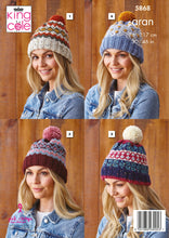 Load image into Gallery viewer, Sweater &amp; Hats Knitted in Fashion Aran 5868
