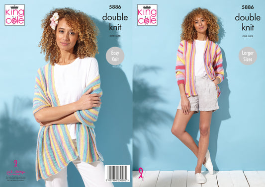 Jacket & Wrap Knitted in Tropical Beaches DK 5886