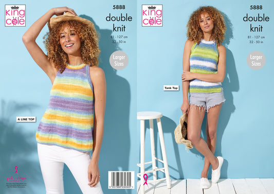 Tops Knitted in Tropical Beaches DK 5888