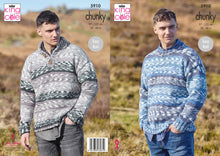 Load image into Gallery viewer, Round &amp; Stand Up Neck Sweaters Knitted in Nordic Chunky 5910
