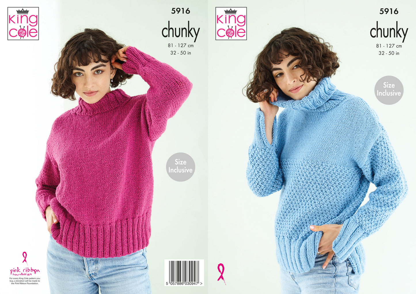 King Cole Sweaters Knitted in Subtle Drifter Chunky 5916