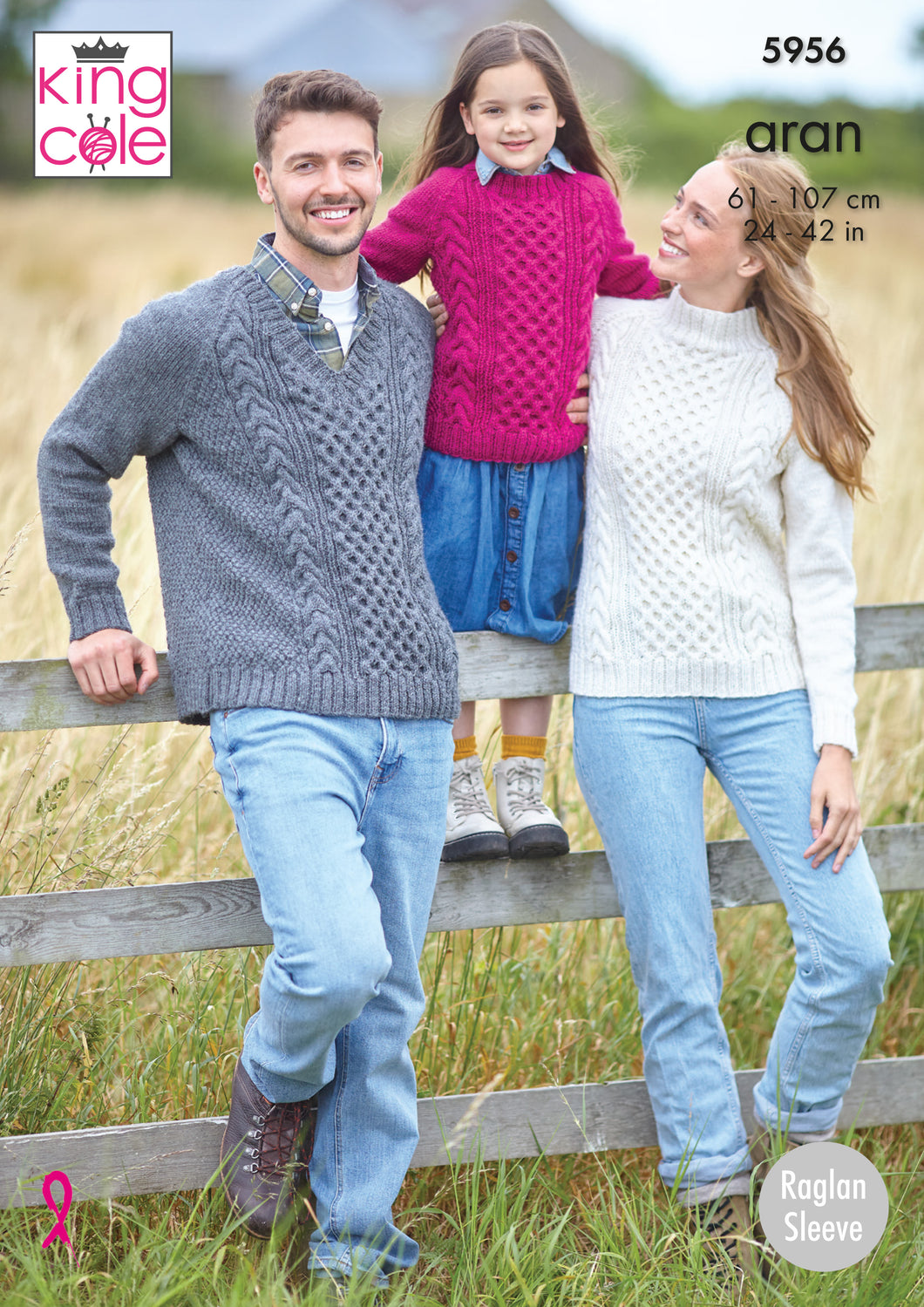 Family Sweaters Knitted in Wool Aran 5956