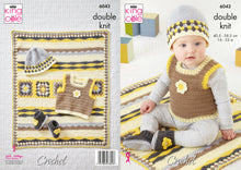 Load image into Gallery viewer, Traditional Baby Set: Crocheted in King Cole Cherished DK 6043
