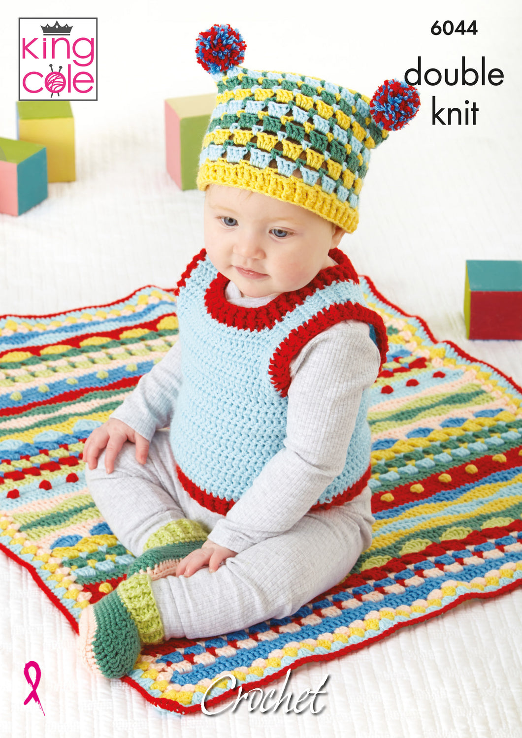Modern Baby Set: Crocheted in King Cole Cherished DK 6044