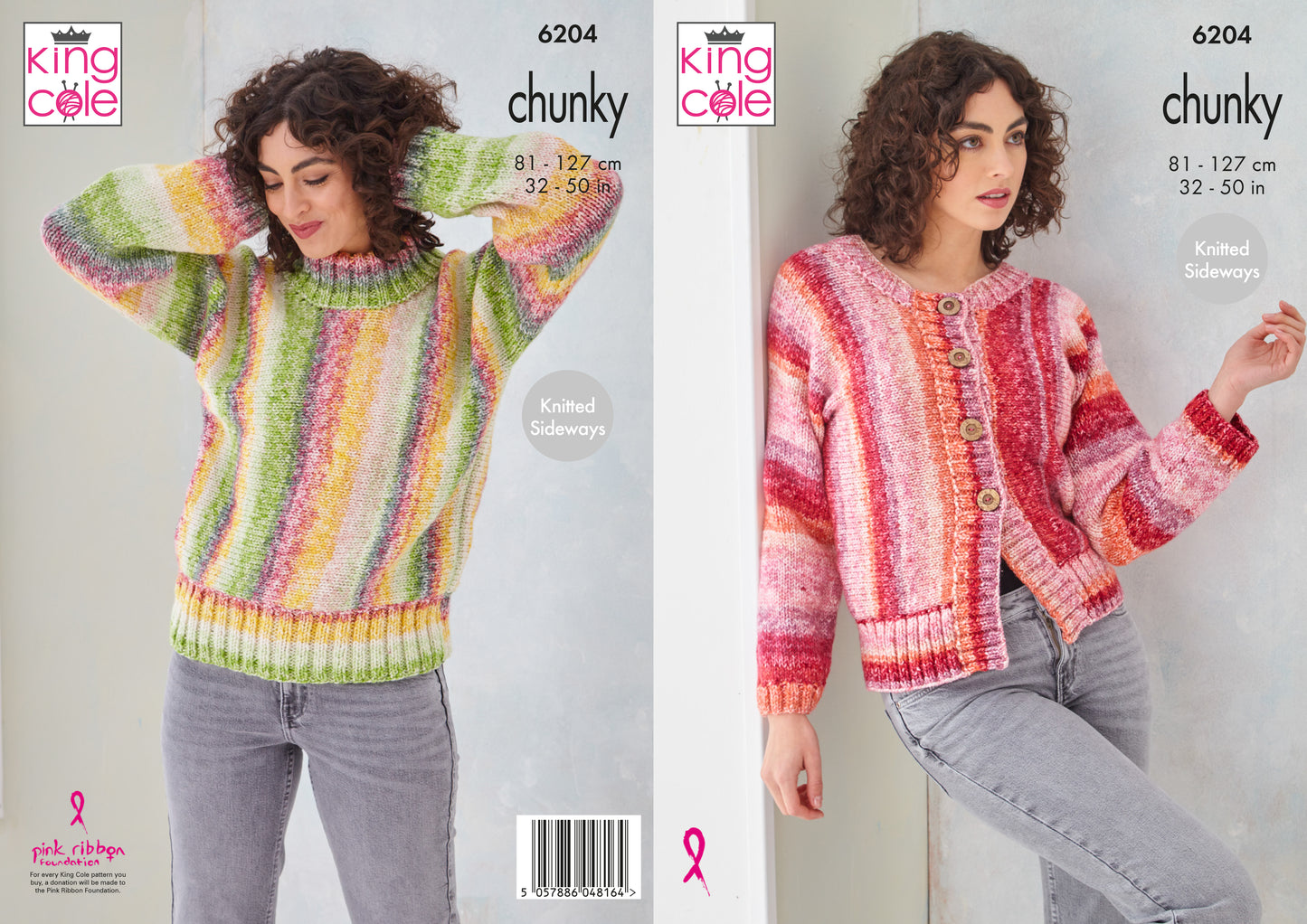 King Cole Sweater & Jacket Knitted in Hedgerow Chunky Pattern 6204