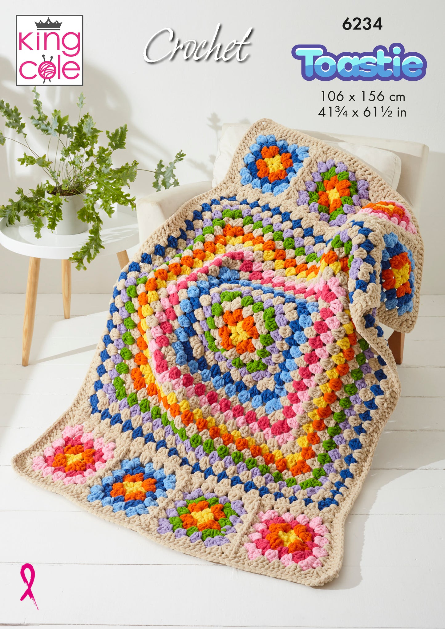 King Cole Blankets Crocheted in Toastie 6234