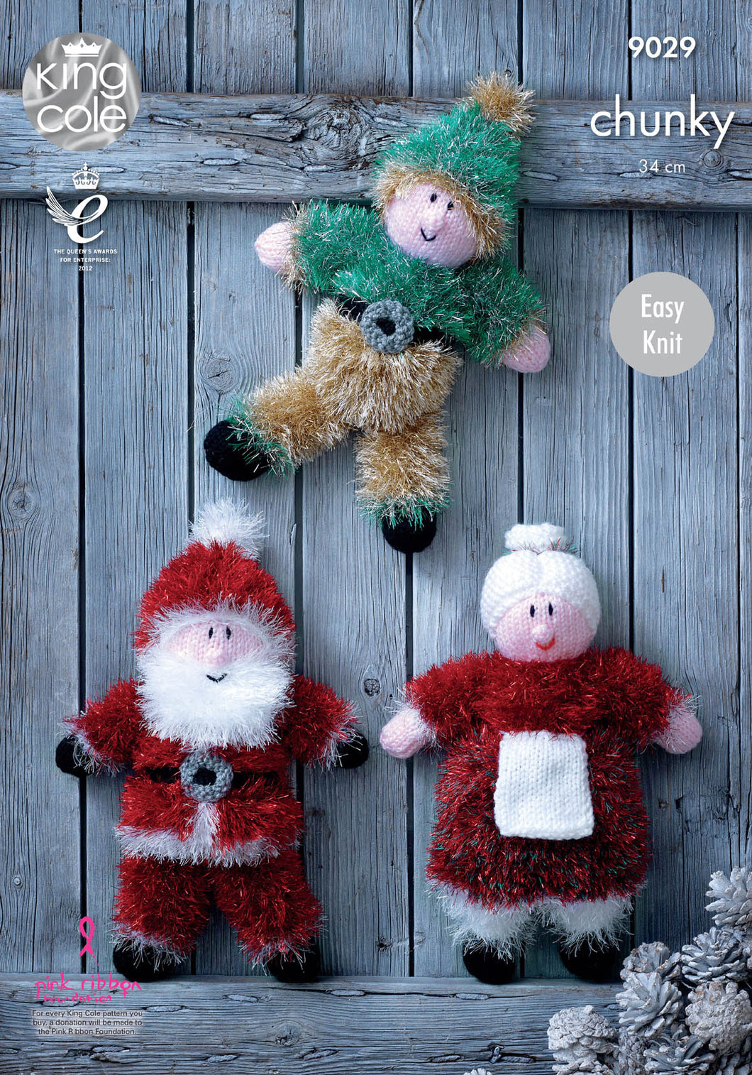 Christmas Toys Knitted with Tinsel Chunky & Dollymix DK 9029