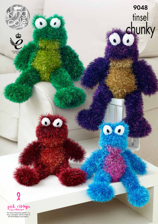 Tinsel Frogs Knitted with Tinsel Chunky 9048