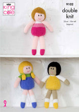 Load image into Gallery viewer, Dolls Knitted in Big Value DK 50g 9102
