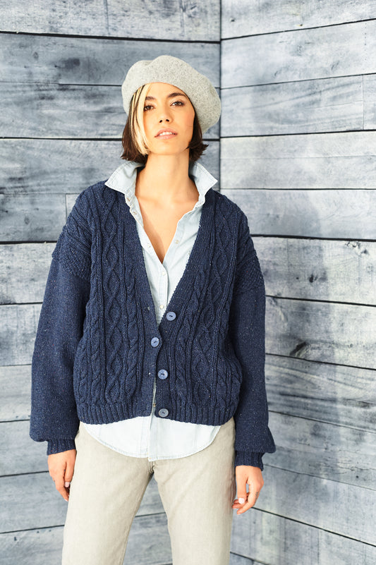 Stylecraft Pattern 9856 - ReCreate Round & V Neck Cardigans DK