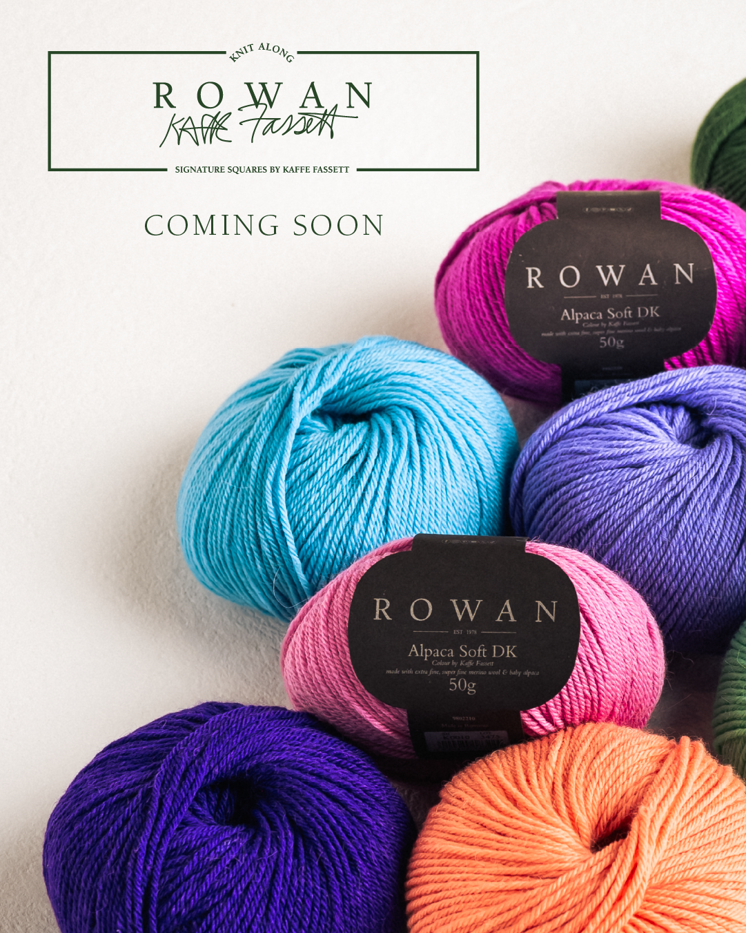 Kaffe Fassett Signature Squares Knit Along Yarn Kit – Rowan Alpaca Soft DK
